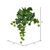 Vickerman 18" Artificial Green Ivy Hanging Bush Set of 3