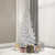 Vickerman 6.5' Flocked White Slim Artificial Christmas Tree Pure White LED Lights