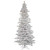  Vickerman 6.5' Flocked White Slim Artificial Christmas Tree Pure White LED Lights 