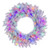 Vickerman 24" Flocked White Wreath Multi-Colored Dura-lit LED Mini Lights