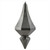 Vickerman 8" Pewter Candy Finish Diamond Finial Christmas Ornament Pack of 2