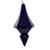 Vickerman 8" Midnight Blue Candy Finish Diamond Finial Christmas Ornament Pack of 2