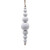 Vickerman 7" White Wooden Bead Christmas Ornament 2 pieces per unit