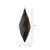 Vickerman 8" Black Matte Swirl Finial Christmas Ornament Pack of 6