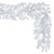 Vickerman 9' x 14" Flocked White Garland Pure White Single Mold LED Lights