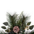  Vickerman 30" Artificial Long Leaf Pine with Seeded Cedar Eucalyptus Foliage and Pinecones 3 Candle Holder 