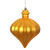 Vickerman 6" Antique Gold Matte Onion Drop Christmas Ornament with drilled and wired caps