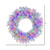  Vickerman 30" Flocked White Wreath Multi-Colored Dura-lit LED Mini Lights 