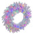  Vickerman 30" Flocked White Wreath Multi-Colored Dura-lit LED Mini Lights 