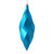 Vickerman 8" Turquoise Shiny Swirl Finial Christmas Ornament Pack of 6