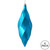 Vickerman 8" Turquoise Shiny Swirl Finial Christmas Ornament Pack of 6