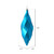 Vickerman 8" Turquoise Shiny Swirl Finial Christmas Ornament Pack of 6