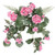 Vickerman 22" Artificial Coral Geranium Hanging