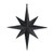 Vickerman 12" Black Iridescent Glitter Bethlehem Star Christmas Ornament 2 per Box