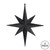Vickerman 12" Black Iridescent Glitter Bethlehem Star Christmas Ornament 2 per Box