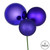  Vickerman 18" Purple Ball Ornament Christmas Pick Pack of 2 
