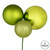 Vickerman 18" Lime Ball Ornament Christmas Pick Pack of 2
