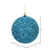 Vickerman 4" Turquoise Tinsel Ball Christmas Ornament 4 per Bag