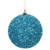 Vickerman 4" Turquoise Tinsel Ball Christmas Ornament 4 per Bag