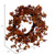Vickerman Artificial 22" Orange Fall Leaves and Berries Wreath Circular grapevine base