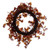 Vickerman Artificial 22" Orange Fall Leaves and Berries Wreath Circular grapevine base