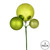  Vickerman 18" Lime Ball Ornament Christmas Pick Set of 3 