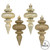  Vickerman 4" Champagne 4-Finish Finial Christmas Ornament 8 per Box 