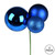Vickerman 18" Blue Ball Ornament Christmas Pick Pack of 2