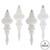  Vickerman 7" White 4-Finish Finial Christmas Ornament 8 per Box 