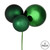 Vickerman 18" Emerald Ball Ornament Christmas Pick Pack of 2