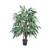  Vickerman 4' Artificial Mango Extra Full Bush Black Plastic Pot 