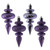 Vickerman 4" Lavender 4-Finish Finial Christmas Ornament 8 per Box