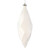 Vickerman 8" White Shiny Swirl Finial Christmas Ornament Pack of 6
