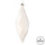 Vickerman 8" White Shiny Swirl Finial Christmas Ornament Pack of 6