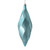 Vickerman 8" Baby Blue Shiny Swirl Finial Christmas Ornament Pack of 6