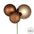 Vickerman 18" Mocha Ball Ornament Christmas Pick Pack of 2