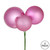 Vickerman 18" Pink Ball Ornament Christmas Pick Pack of 2