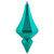  Vickerman 8" Teal Candy Finish Diamond Finial Christmas Ornament Pack of 2 