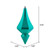 Vickerman 8" Teal Candy Finish Diamond Finial Christmas Ornament Pack of 2
