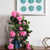 Vickerman 29" Artificial Pink Polyester Geranium Hanging Bush
