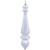 Vickerman 14" Silver Shiny Finial Drop Christmas Ornament Pack of 2