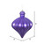 Vickerman 6" Purple Matte Onion Drop Christmas Ornament 4 per pack