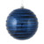 Vickerman 4.75" Midnight Blue Candy Finish Ball Christmas Ornament with Glitter Lines 4 per Bag