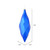 Vickerman 8" Blue Shiny Swirl Finial Christmas Ornament Pack of 6