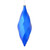 Vickerman 8" Blue Shiny Swirl Finial Christmas Ornament Pack of 6