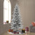 Vickerman A862075 7.5ft Flocked Slim Sierra Christmas Tree Unlit