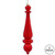 Vickerman N150803DSV - 14" Red Shiny Finial Drop UV Drilled Christmas Ornament