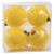 Vickerman N170678D 4" Yellow Matt Glitter Swirl Ball 4/Bx