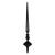 Vickerman M183417S 18" Black Shiny Cupola Finial 2/Bag