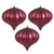 Vickerman N151221DMV 5.7" Berry Red Matte Onion UV 3/Bg